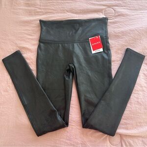 NWT Spanx Black Faux Leather Leggings
